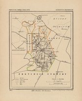 Historische kaart, plattegrond van gemeente Hilversum in Noord Holland uit 1867 door Kuyper van Kaartcadeau.com