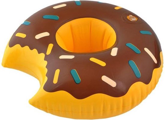 5x Opblaasbare Donut Blikjeshouder - Drankhouder Bekerhouder - Zwembad Drank Houder Blikjes