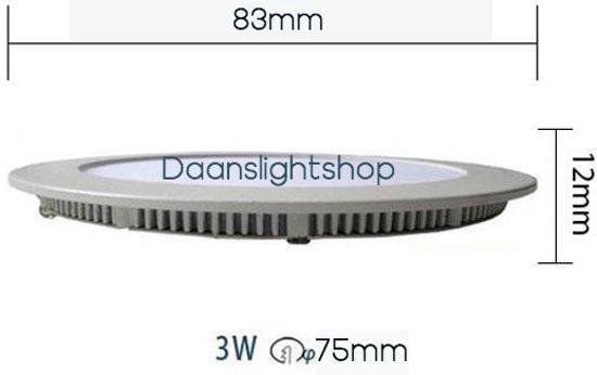 LED Set van Downlight set inbouw 3W 3000K Warm Wit dimbare dimbare van led van inbouw
