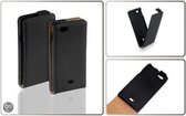 LELYCASE Premium Flip Case Lederen Cover Bescherm  Hoesje Sony Xperia Miro Zwart