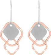 Orphelia ZO-7391 - Oorhangers Ruiten - Zilver 925 Bicolor - 3.3 cm