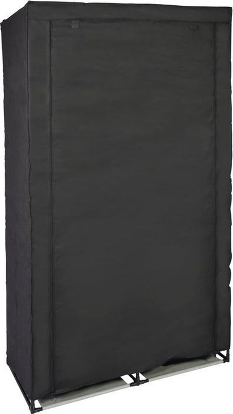 opwinding stout Taiko buik Tijdelijke opvouwbare kledingkast/garderobekast 169 x 88 cm zwart -  Camping/zolder | bol.com