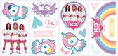 Studio 100 K3 Dromen muurstickers Kinderkamer Stickers 46.4x22.8cm