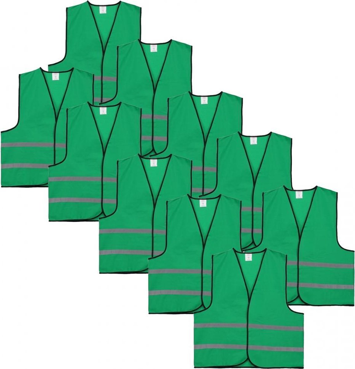 Veiligheidshesje - Veiligheidsvest - Kind - Groen - 10 stuks