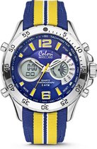 Colori Holland Sports 5-CLD134 - Horloge - nylon band - geel/blauw - 48 mm