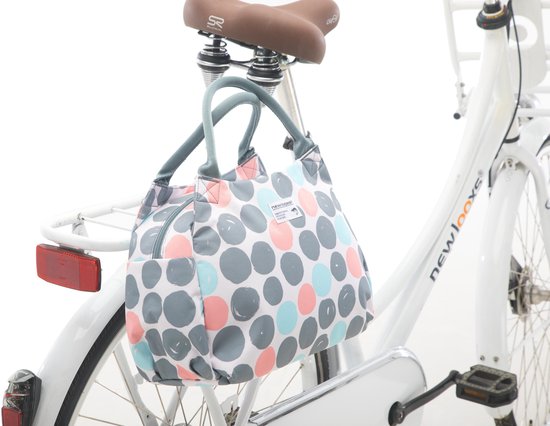New Looxs Tosca Midi Enkele Fietstas - 11 liter - Dots blauw van New Looxs — afbeelding 4