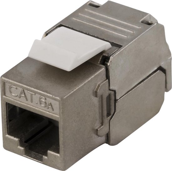 DELTACO MD-112, FTP Cat6a Keystone-connector, afgeschermd, 22-26AWG, "Tool-vrij"