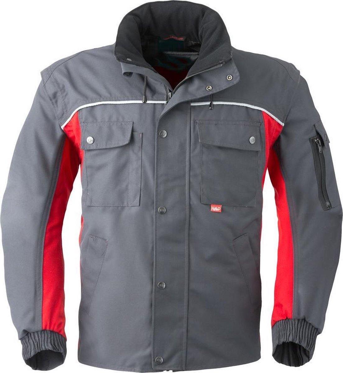 Havep 5333 All season jack Charcoal Grijs/Rood maat XL