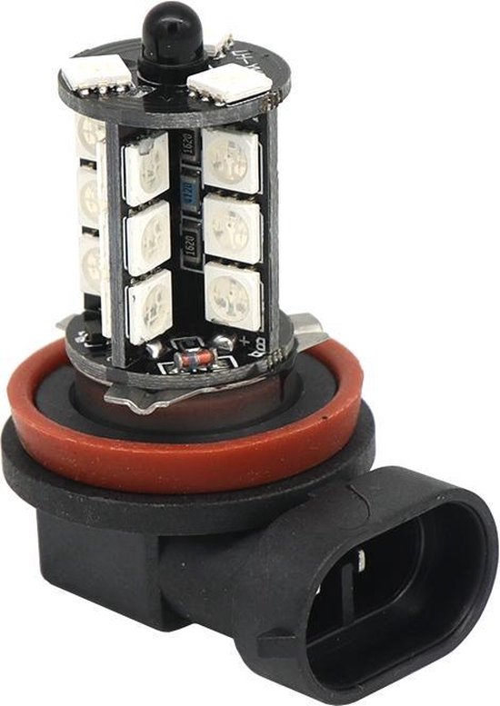 Auto LEDlamp | LED H11 mistlamp | 2x27-SMD RGB + IR afstandsbediening | 12V  DC | bol.com