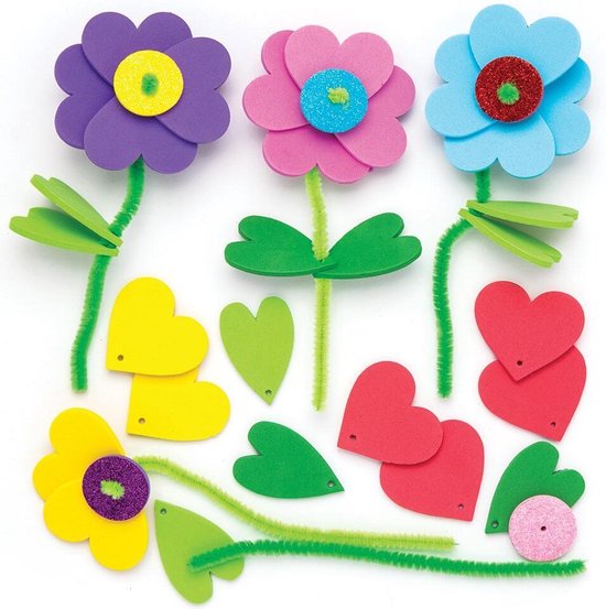 Baker Ross Mix & match sets met bloemen (6 stuks per verpakking ...