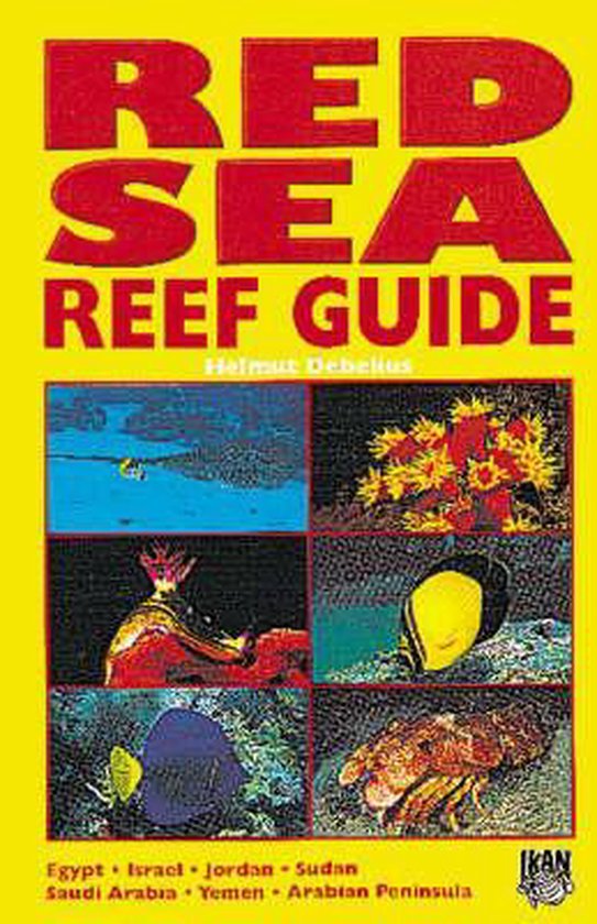 Boek 'Red Sea Reef Guide' met afbeeldingen van onderwaterleven uit de Rode Zee.