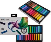 Multicolor haarkrijt / Verkleedhaarkleuring - 24-delig