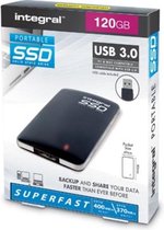 IIntegral - draagbare SSD harde schijf - 120 GB- zwart