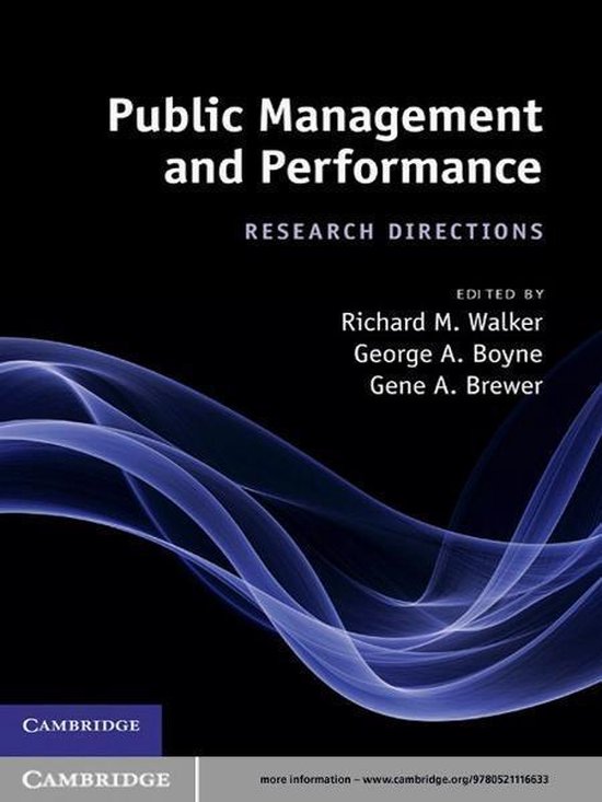 Public Management and Performance - cover