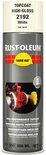 Rust-Oleum spuitbus met witte topcoat, hoogglans 2192, RAL 9010. Bevat harde hoed logo.