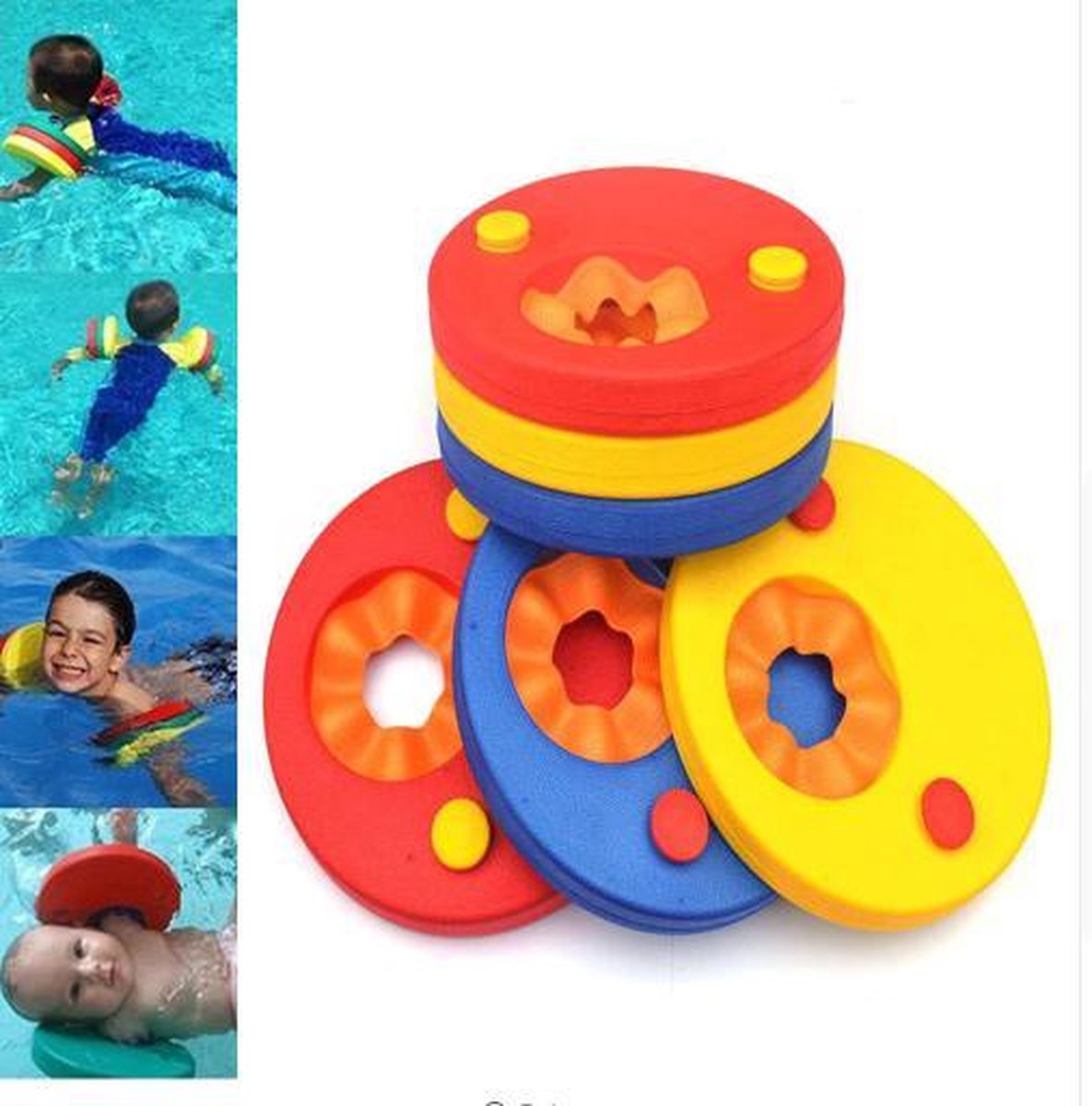 Arm Float Schijven Eva Foam Float Schijven Eva 6 Stuks Arm Float Schijven Eva Foam Float Schijven Zwemmen Float Aid Schijven Voor Kinderen (Regenboog meteoor