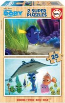 Educa HOUT: Finding Dory - 2 x 25 stukjes