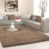 Flycarpets Candy Shaggy Vloerkleed - 120x170cm - Mocca - Hoogpolig