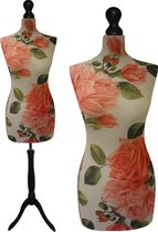 Rozen paspop met zwarte sparkling driepoot 40/42