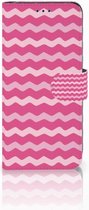 Portemonnee hoesje Geschikt voor Samsung S8 Waves Pink
