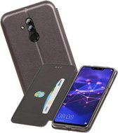 Slim Folio Case - Book Case Telefoonhoesje - Folio Flip Hoesje - Geschikt voor Huawei Mate 20 Lite - Grijs