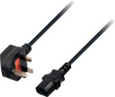 Valueline UK Stroomkabel met C13 plug - zwart - 5 meter