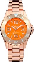 Colori Pure metal 5 COL277 Horloge - Metalen Band - Ø 33 mm - Rosékleurig / Oranje
