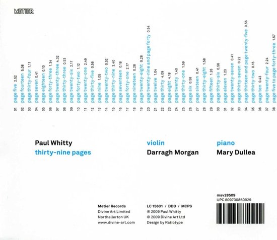 Whitty: Thirty-Nine Pages