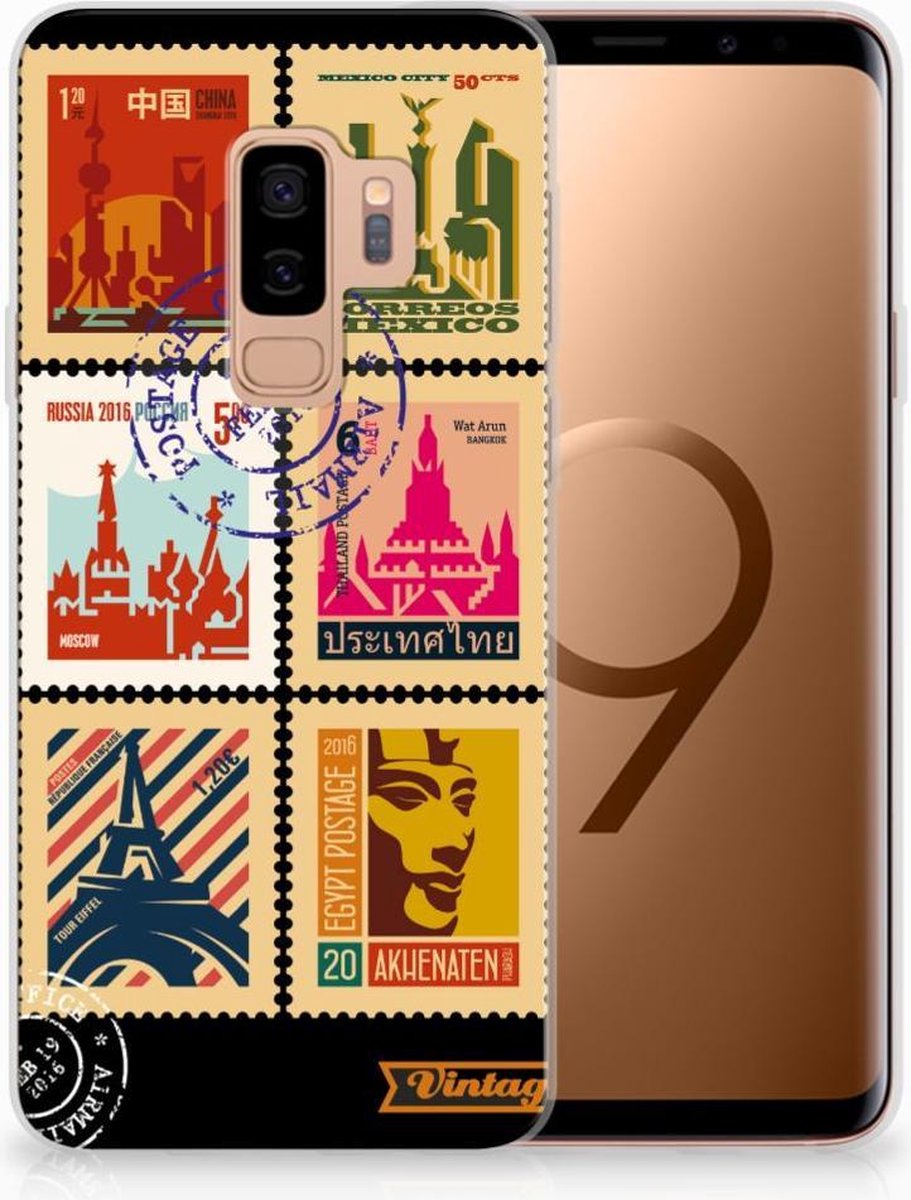 Samsung Galaxy S9 Plus Siliconen Back Cover Postzegels