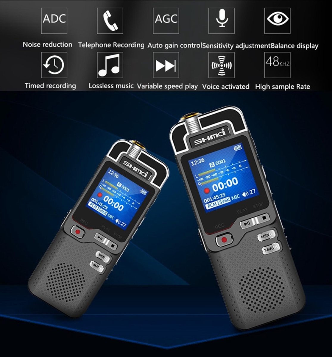 Premium Digitale Recorder - Premium Voice Recorder - Multifunctionele ...