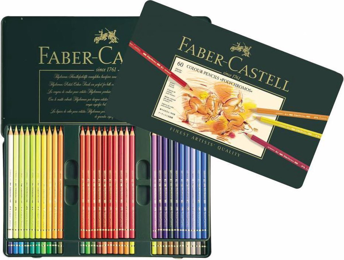 Faber-Castell - Polychromos - kleurpotlood - 60 stuks in blik - FC-110060
