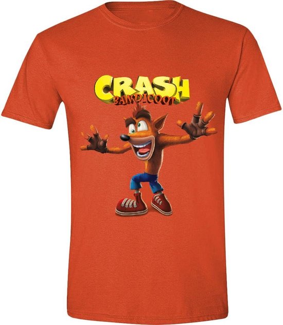 Crash Bandicoot - Crash Funny Mannen T-Shirt - Rood - S