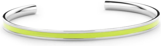 Colori 4 COL0005 Stalen Open Bangle - One-Size (60 X 50 X 4 mm) - Groen