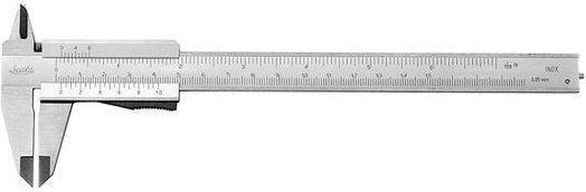 scala schuifmaat 150 mm rvs, matverchroomd