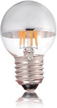 Retro LED Filament lamp E27 fitting Warm White met zilveren kop | G45