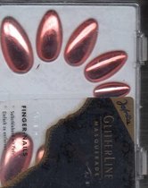 Rubis - ongles métalliques - rose 10 pcs