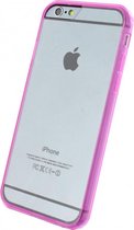 Apple iPhone 6s Hoesje - Xccess - Rubber Serie - Hard Kunststof Backcover - Transparant / Roze - Hoesje Geschikt Voor Apple iPhone 6s