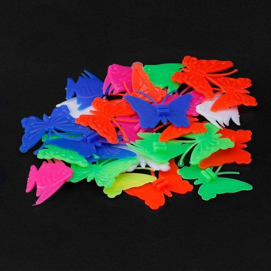 36 Stuks Fietskraal Vis / Vlinder - Multicolor - Kinderfiets - Versiering