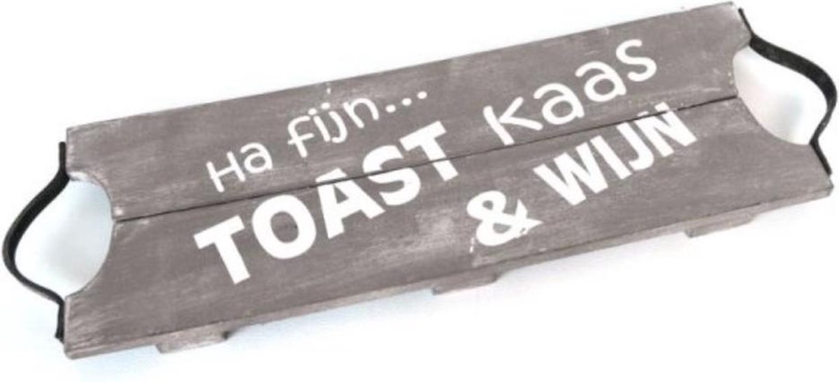 Dienblad Toast Wijn Kaas - Grey