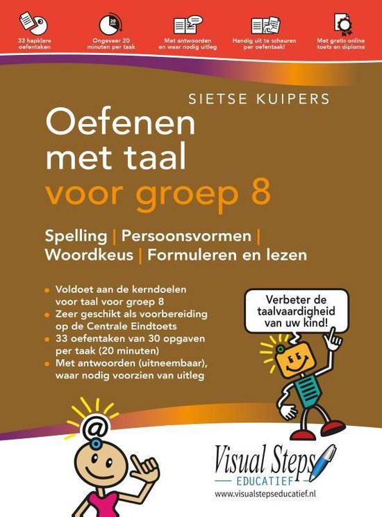 Boek cover Oefenen met taal voor groep 8 van Sietse Kuipers (Paperback)
