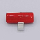Capsule dual Lightning Splitter – 8 pins en 3.5 mm jack – rood