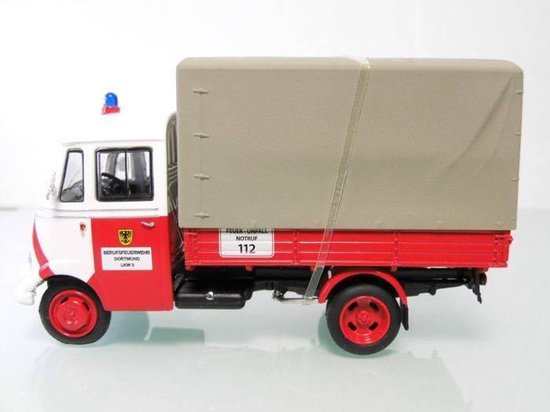 Schuco 1/43 Camion De Pompier Mercedes-Benz L319 Grande Échelle DL18, Miniature Métal Rouge
