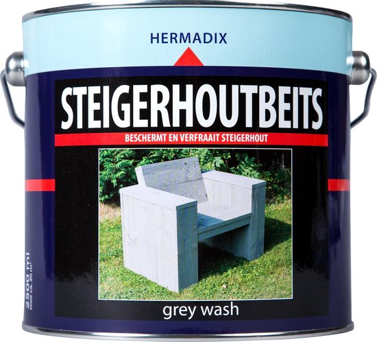 Steigerhoutbeits - liter - Grey bol.com
