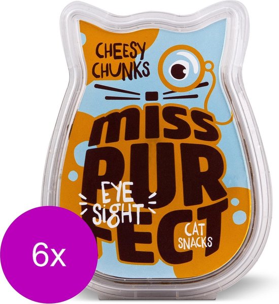 Miss Purfect Cheesy Chunks - Kattensnack - 6 x Kaas 75 g