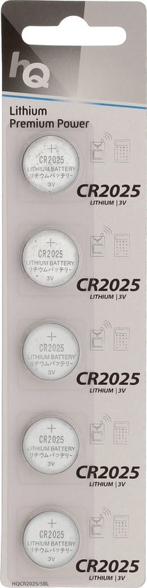 HQ Lithium Knoopcel Batterij CR2025 3 V 5-Blister