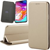 Samsung Galaxy A70 Hoesje - Book Case Flip Wallet - iCall - Goud