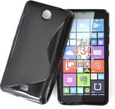 Microsoft Lumia 430 Silicone Case s-style hoesje Zwart
