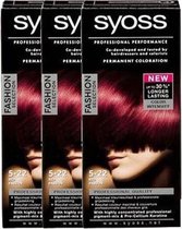 Syoss Color Fashion 5-22 Red Passion 3 stuks voordeelverpakking