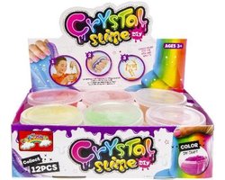Venjoy Crystal Slime Putty - Glitterslijm in 12 potjes van 6 x 3 cm