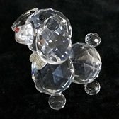 Kristal hond 9x9x4.5cm hoogwaardig kristal.Perfect en exquise kristal glas ambachtelijk handgemaakt.